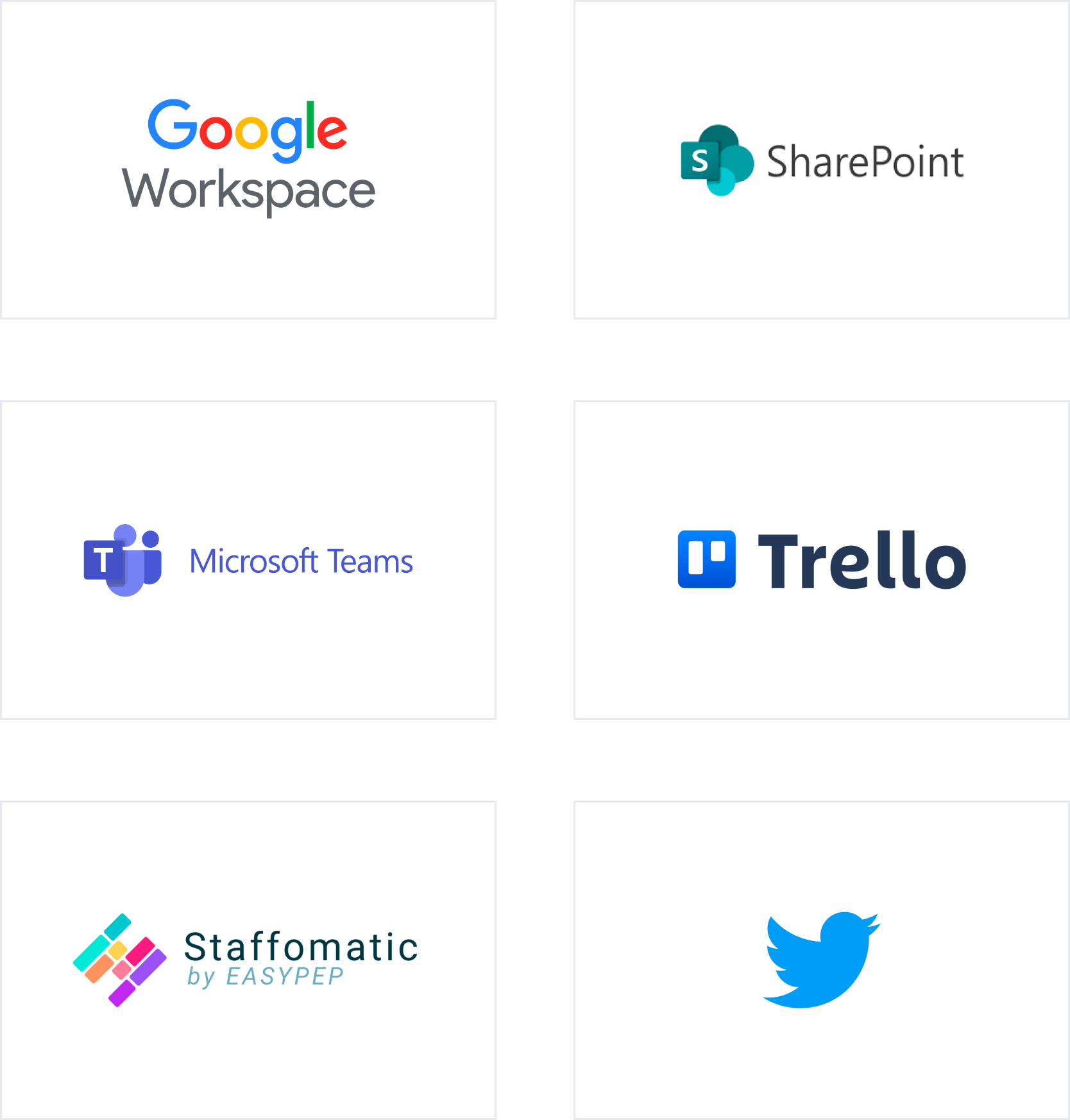 social intranet integrations to google, trello, sharepoint and others