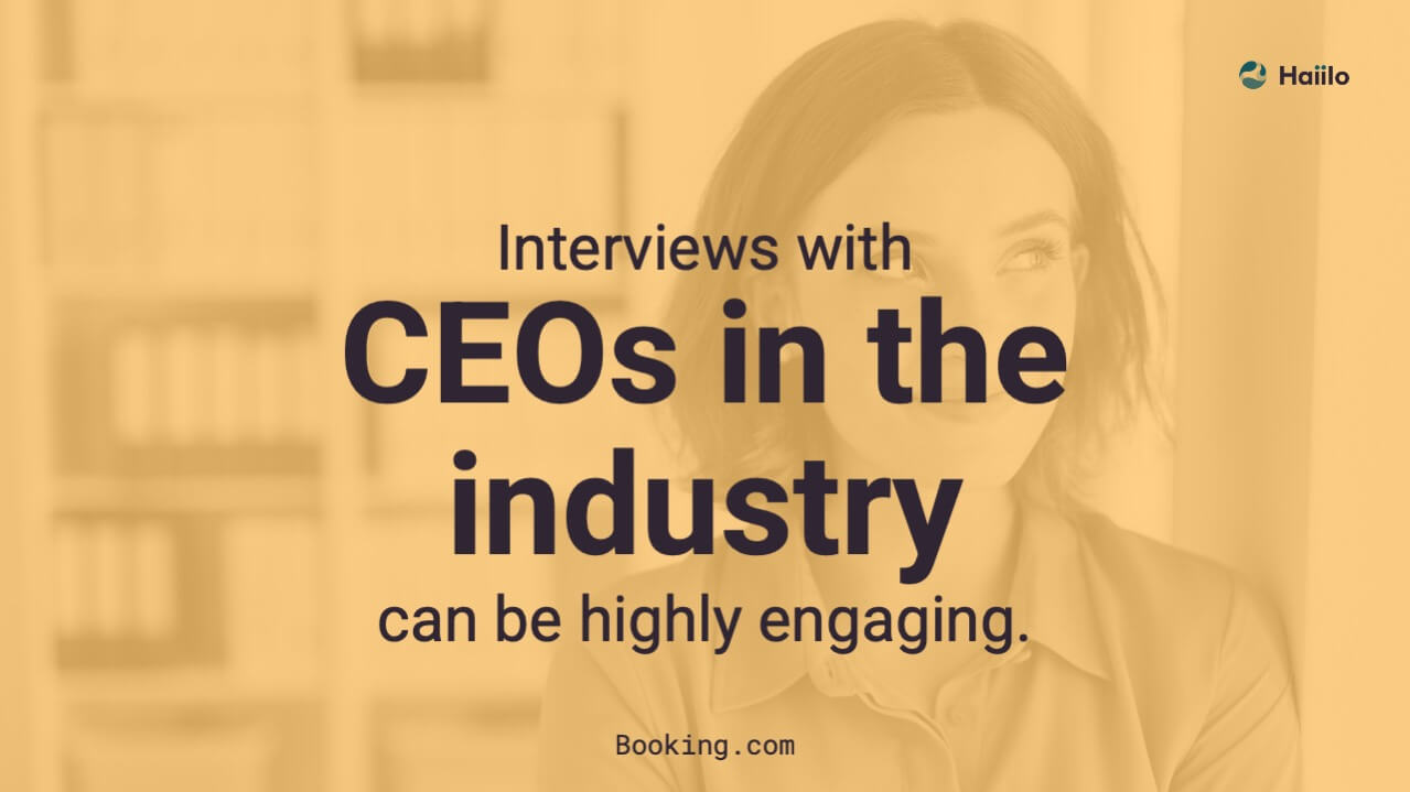 Employee advocacy Booking.com CEO interview