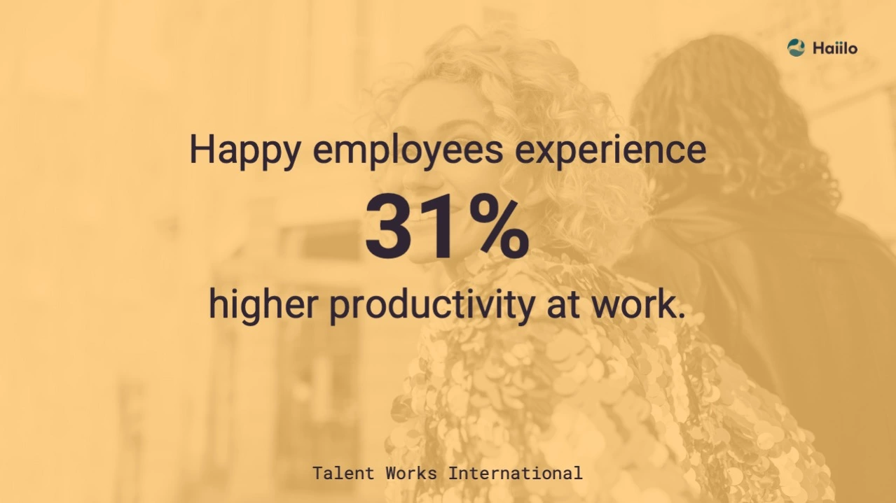 Employee happiness increases performance