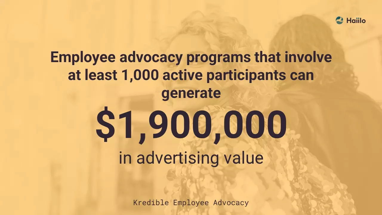 a quote from Kredible Employee Advocacy
