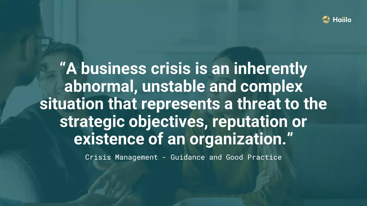 a quote from Crisis Management