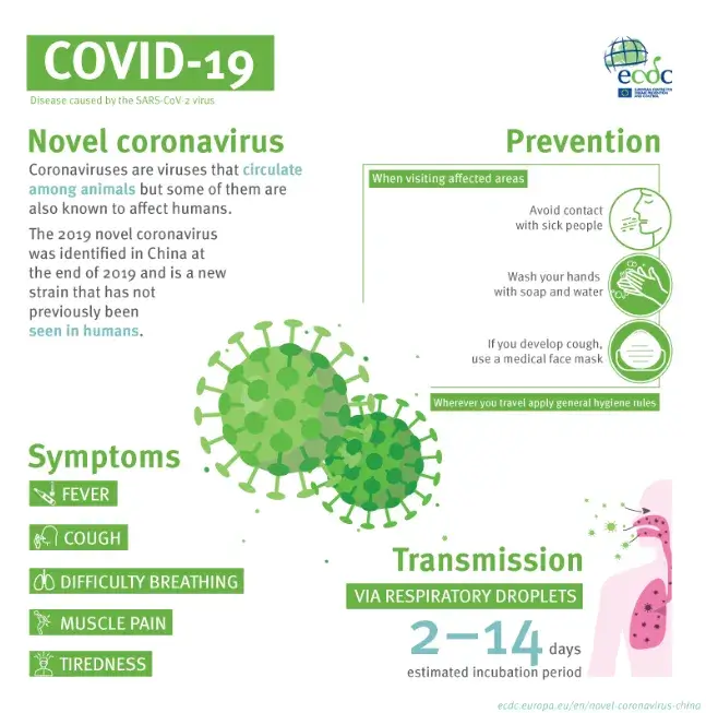 a chart with infos on covid 19