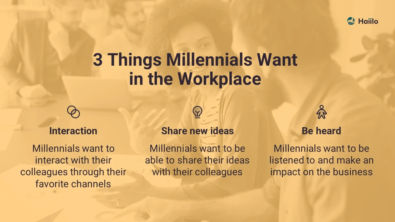 three things millennials want in the workplace