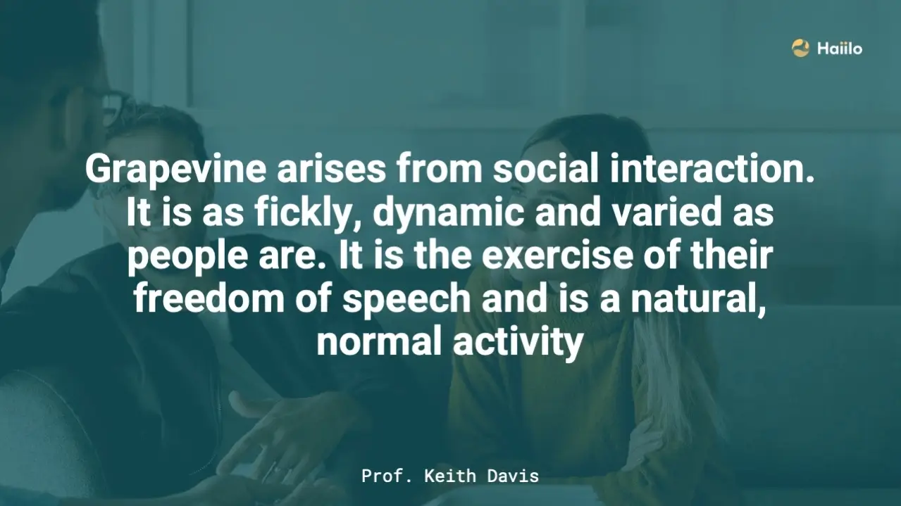 quote from professor Keith Davis