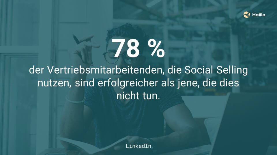 78 % der Vertriebsmitarbeitenden, die Social Selling nutzen, sind erfolgreicher als jene, die dies nicht tun