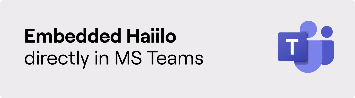 Embedded Haiilo directly in ms teams