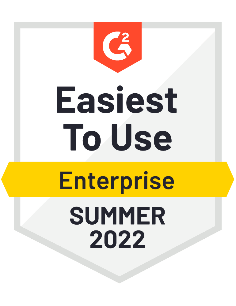 G2 Badge Easiest to use Summer 2022