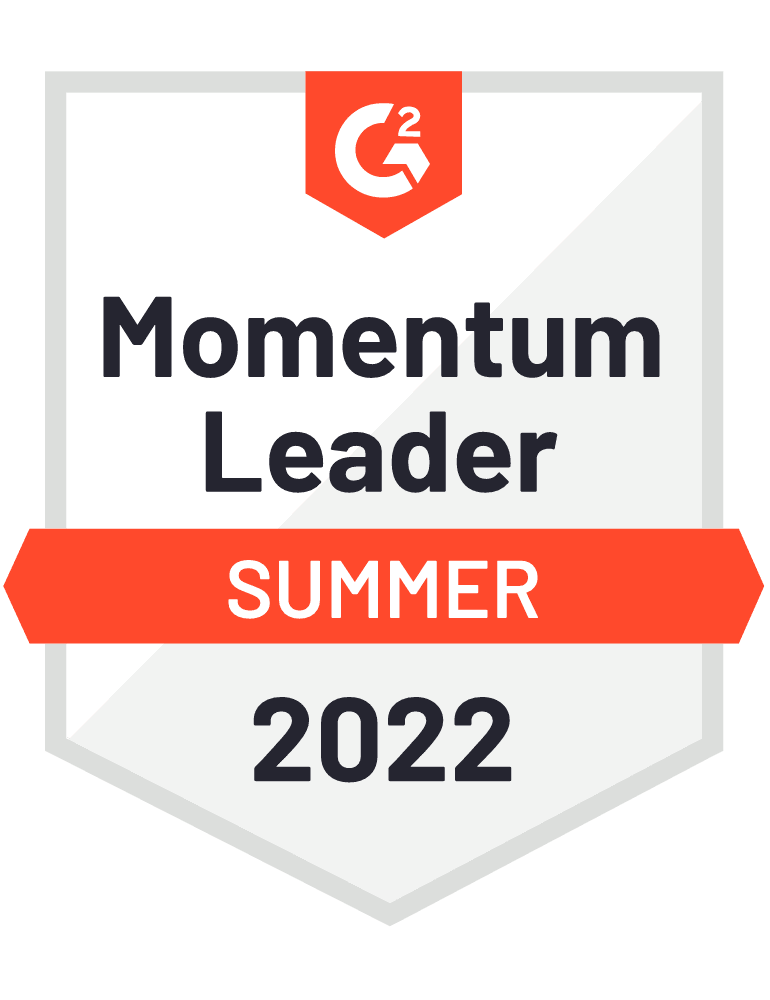 G2 Badge Momentum Leader Summer 2022