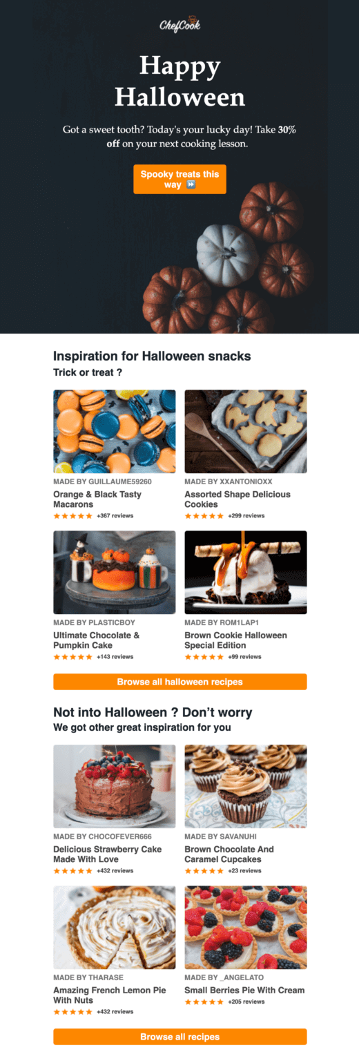 Halloween-food-neswletter-example