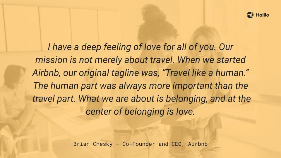 a quote from brian chesky, co-founder and ceo, airbnb