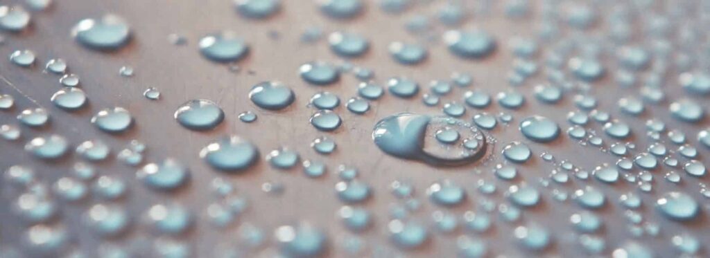water drops on surface