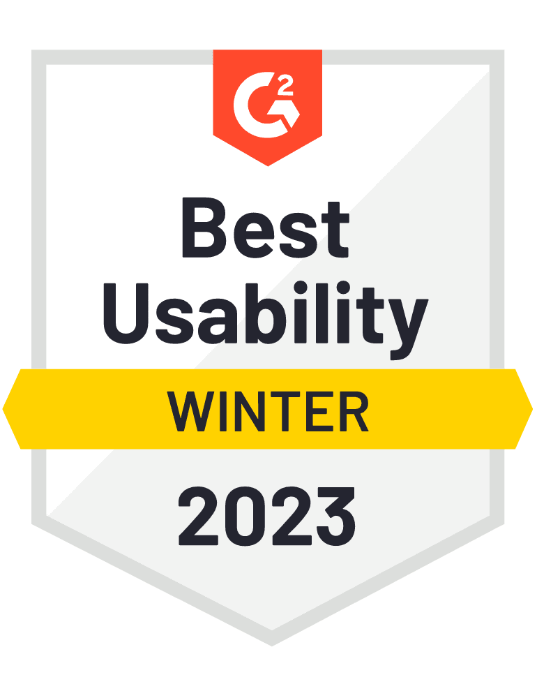 award badge - best usability winter 2023