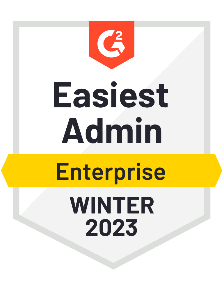award badge - easiest admin enterprise winter 2023