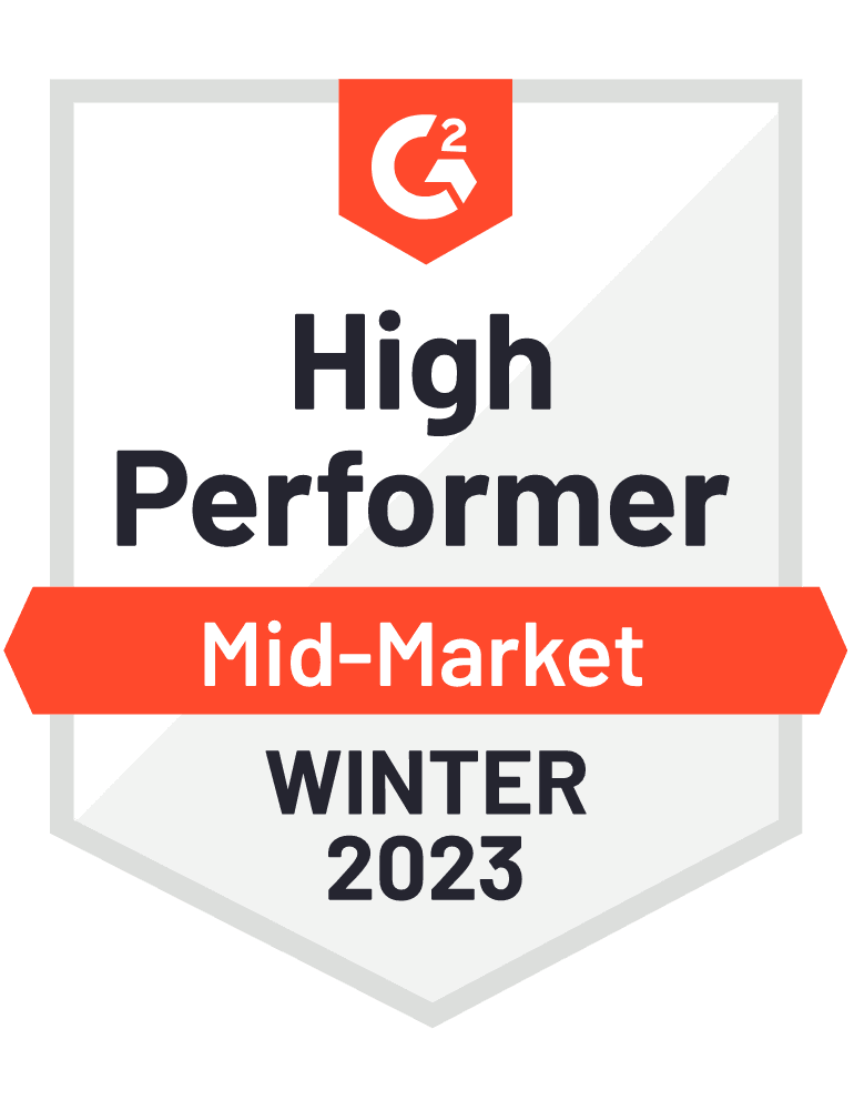 badge award - high performer mid-market winter 2023
