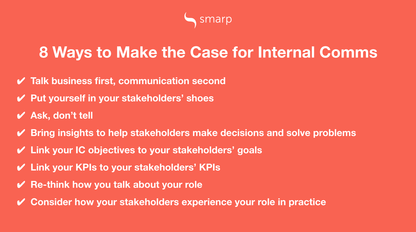 8 ways to make the case for internal comms