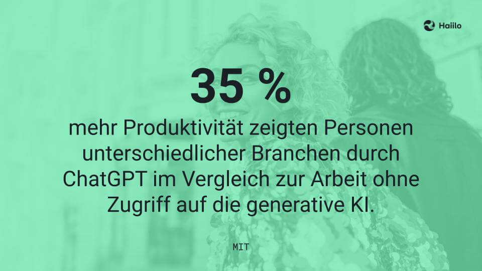 Studie: 35 % mehr Produktivität zeigten Personen unterschiedlicher Branchen durch ChatGPT im Vergleich zur Arbeit ohne Zugriff auf die generative KI