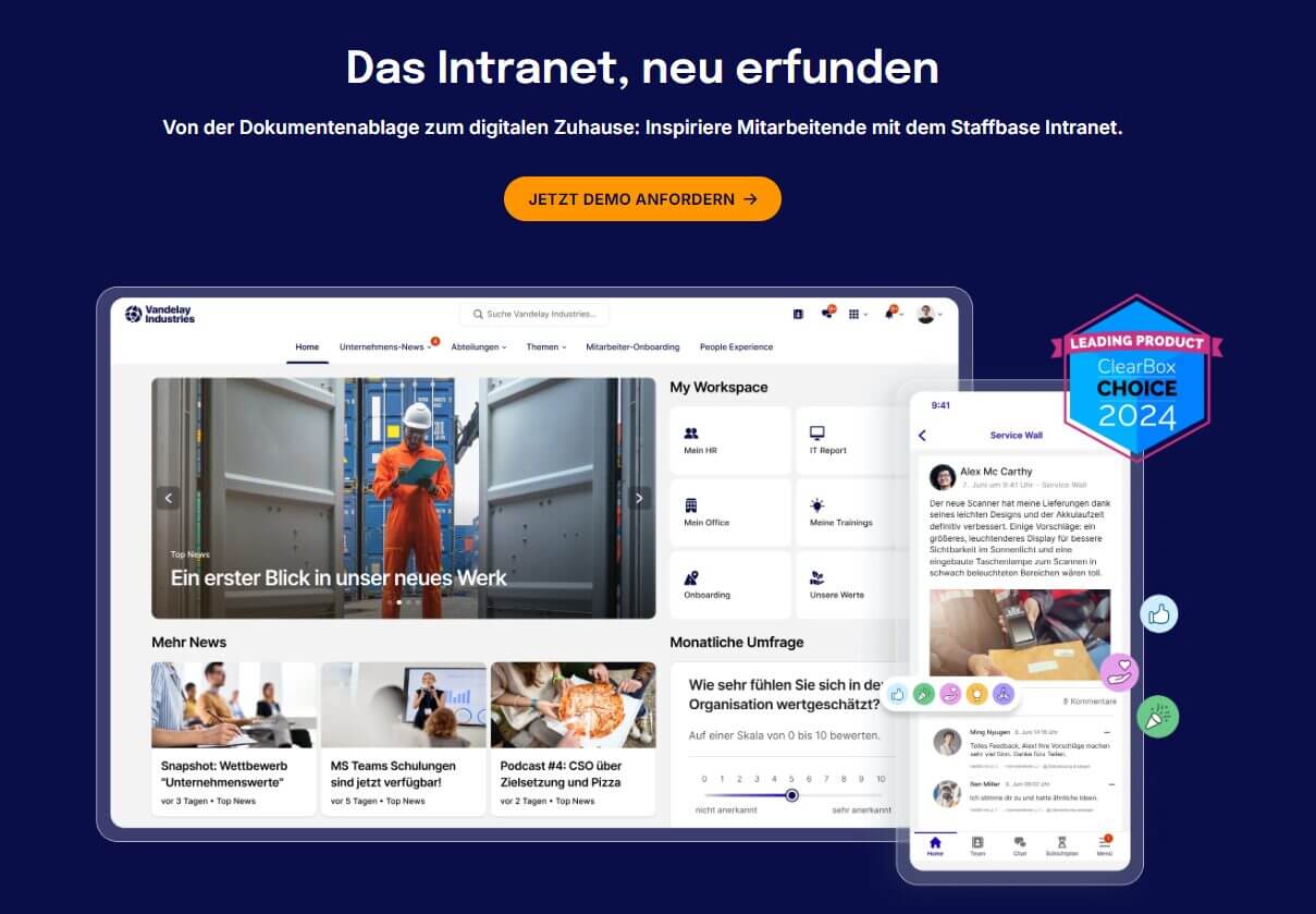 Social Intranet Software Staffbase